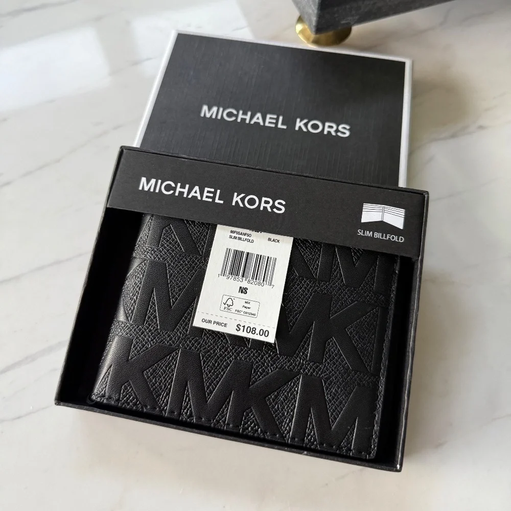 New Michael Kors Andy Slim Billfold Wallet